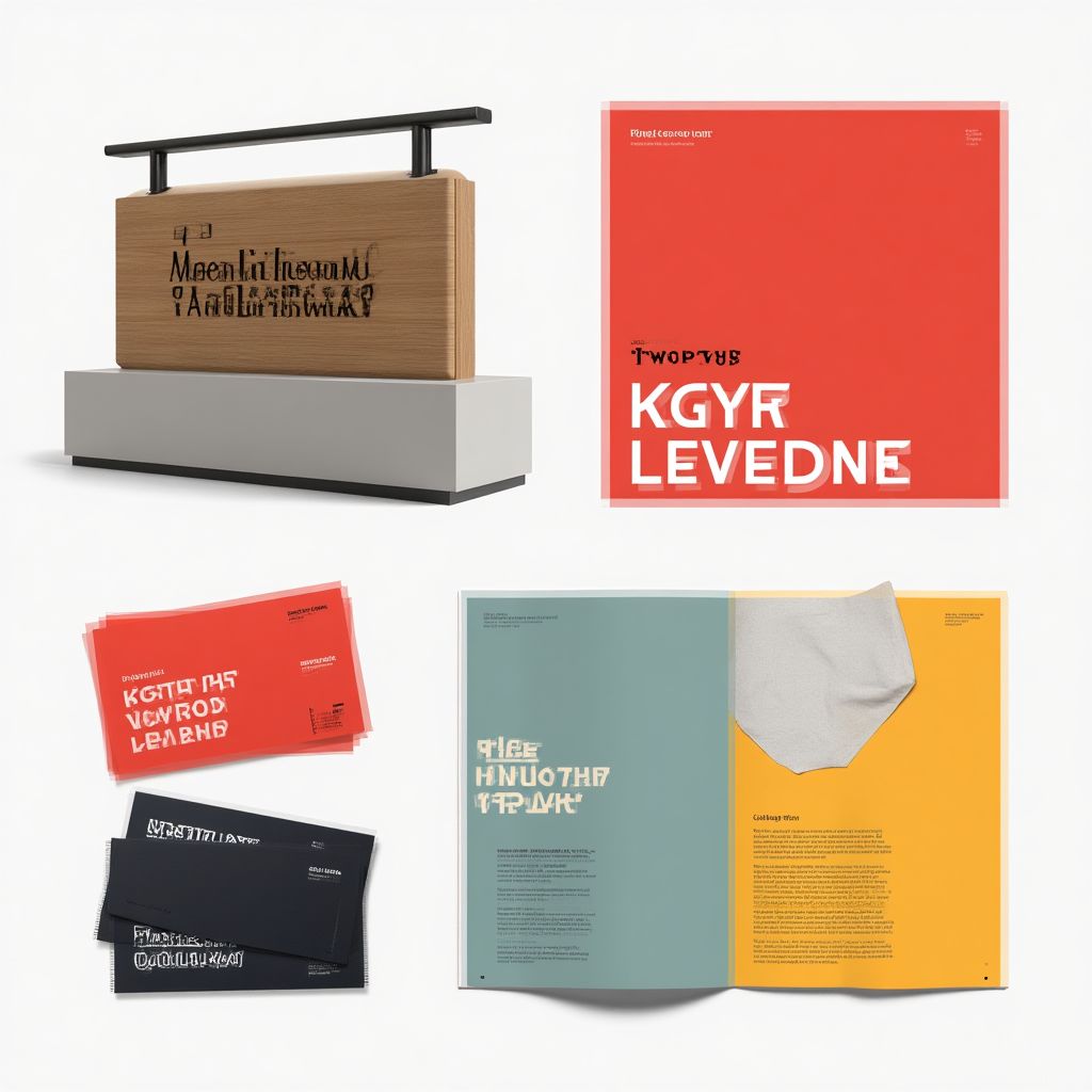 Identidad de marca para un museo de arte moderno, incluyendo logo y papelería.