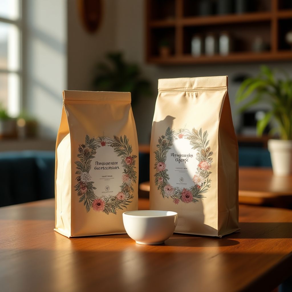 Diseño de empaque para una marca de café de especialidad.